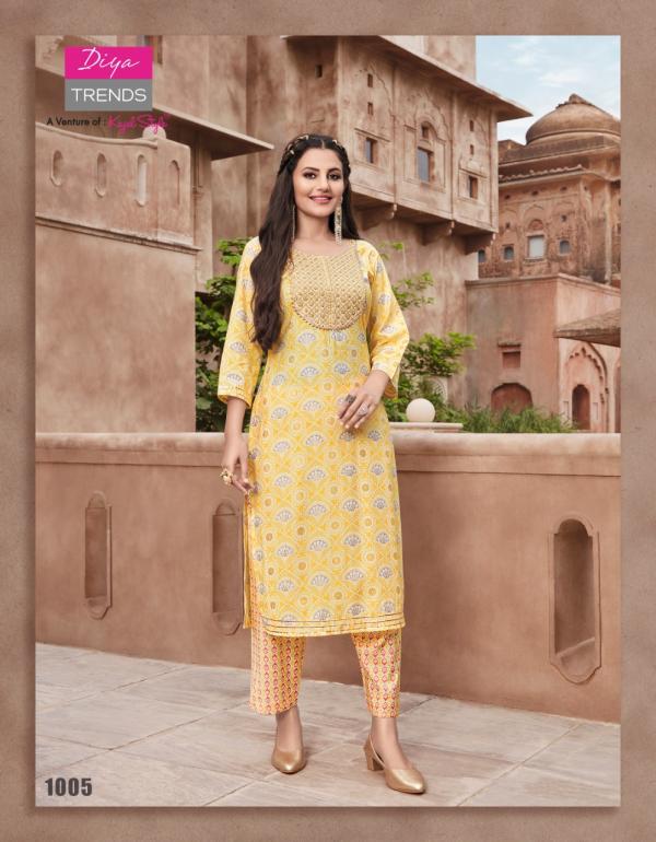 Goldy 1 Excluisve Wear Cotton Embroidery Kurti With Pant Collection